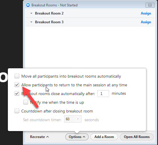 Disabling Participants' Ability to Return to Main Session in Zoom